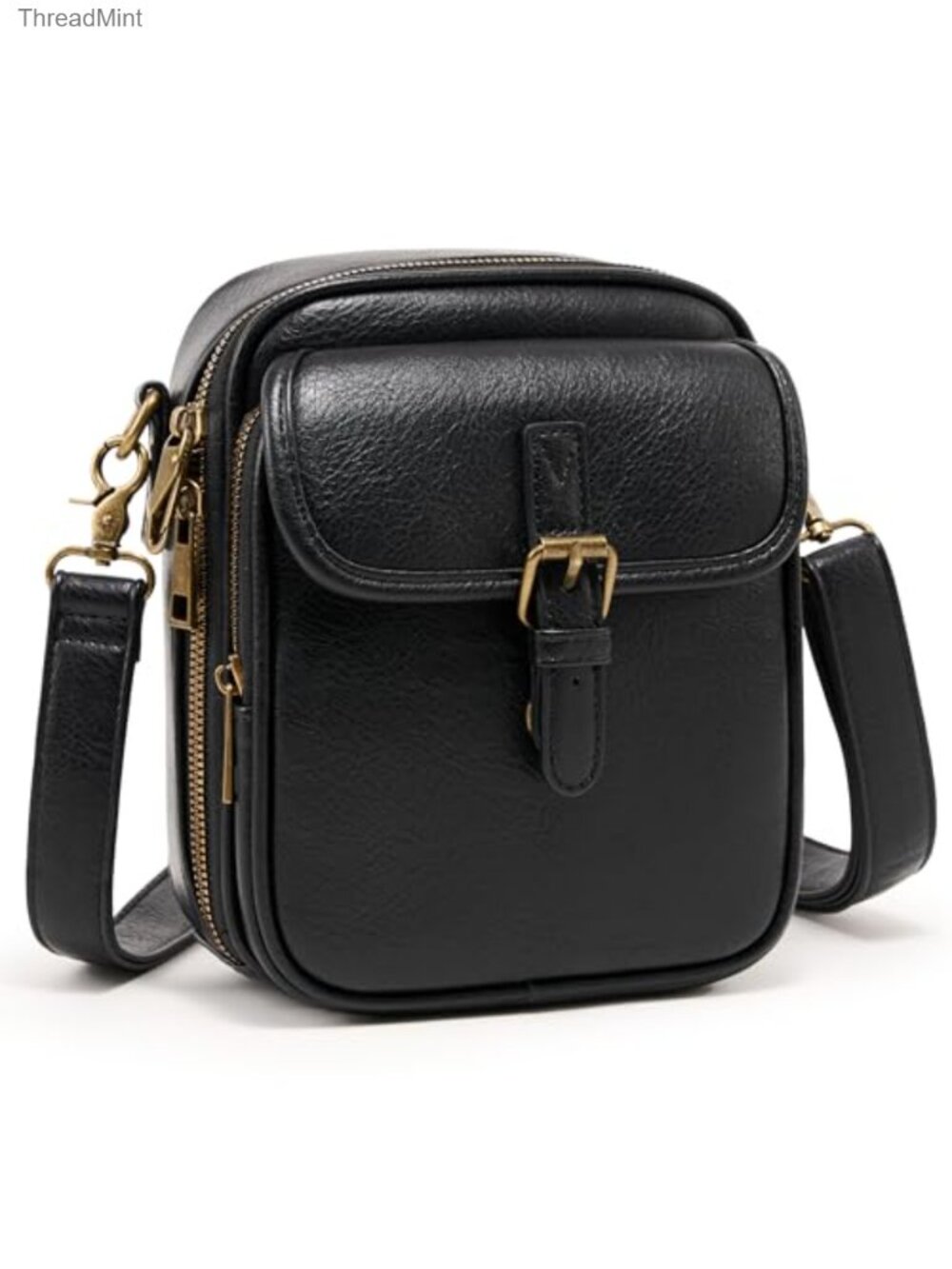 Women's Vegan Leather Crossbody Bag with Card Slots, RFID Blocking